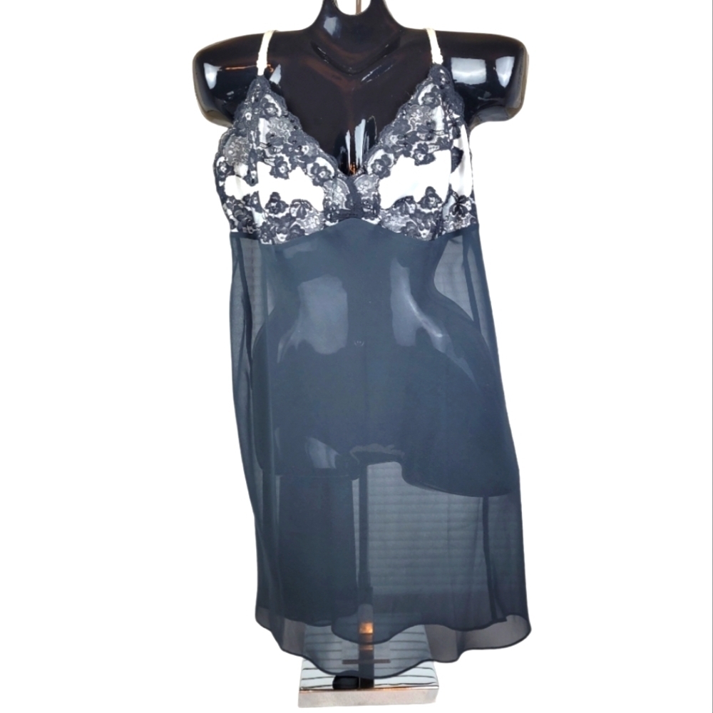 *NWT*Cacique Intmates Sequins and Lace Chemise Babydoll Camisole Plus‎ Size 1X
